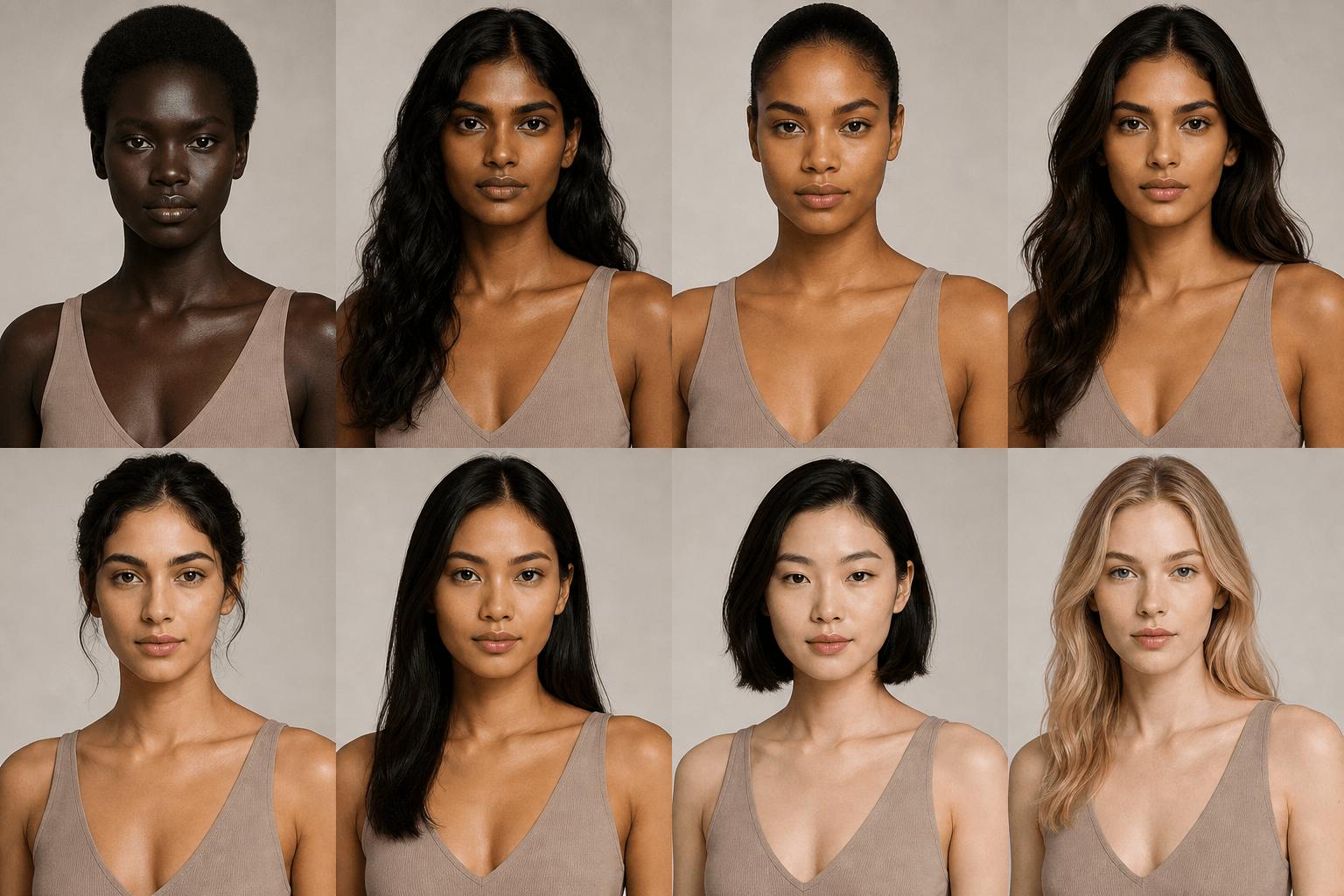 A diverse lineup of AI fashion influencer concepts
